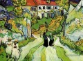 Village Street et étapes à Auvers avec des personnages Vincent van Gogh